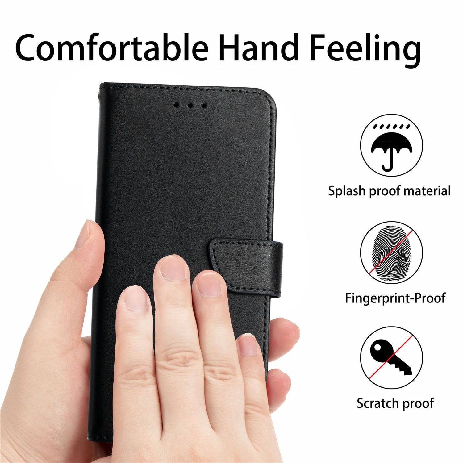 HT02 For Realme C65 4G Wallet Phone Cases Nappa Texture Genuine Cow Leather Stand Cover HT02 For Realme C65 4G Wallet Phone Cases Nappa Texture Genuine Cow Leather Stand Cover